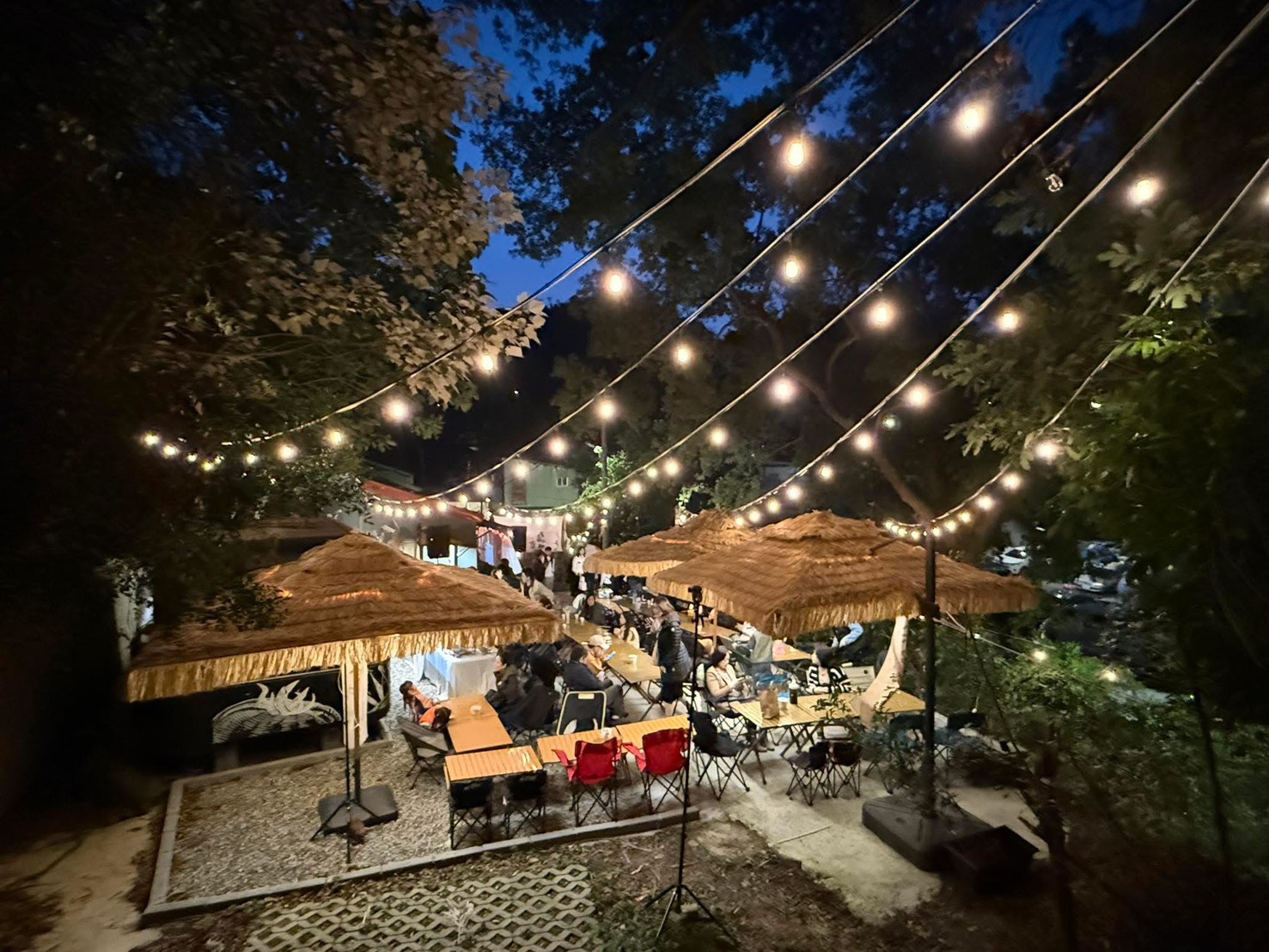 活動現場在戶外，參加者還能夠觀賞大自然的美景。圖/崧匠燒鳥屋台提供