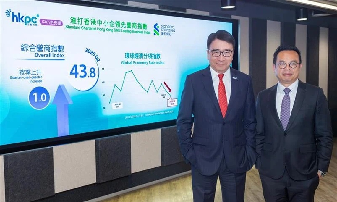 2025年第二季「渣打香港中小企領先營商指數」微升 反映中小企信心持續保守