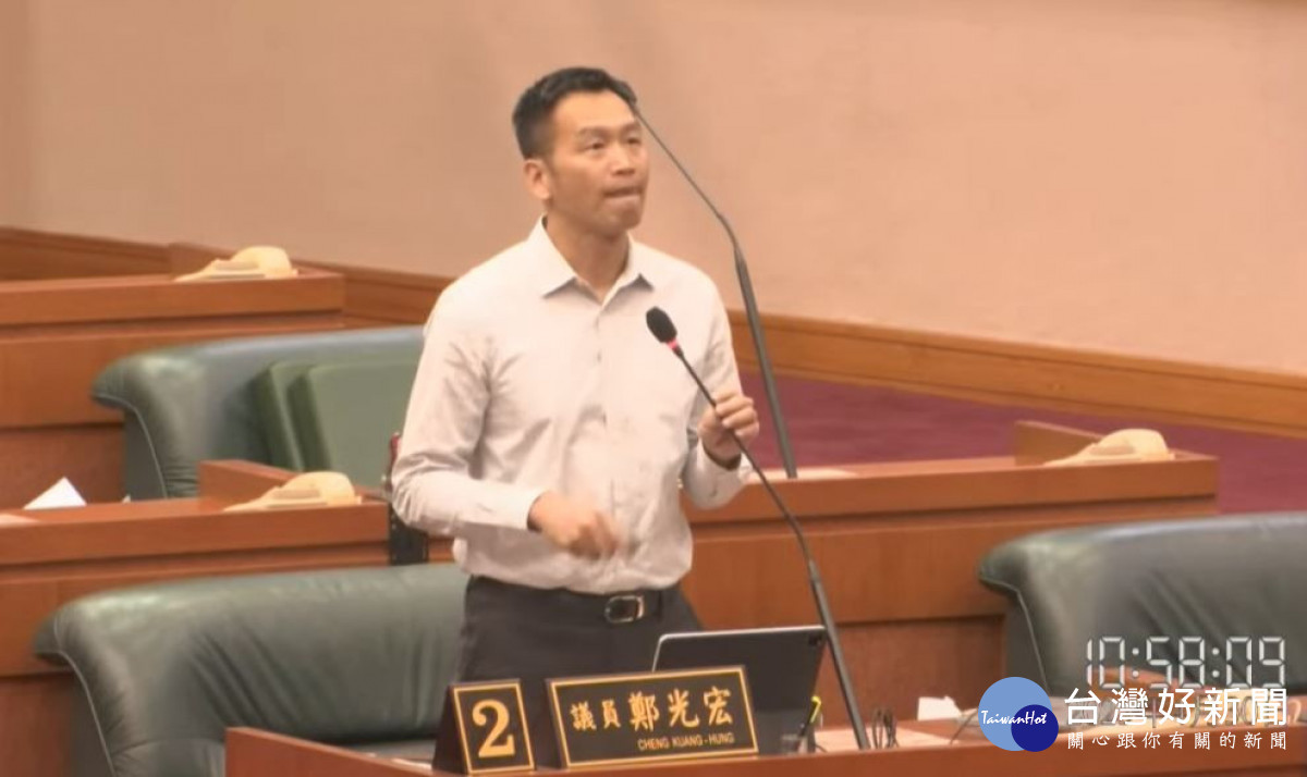 嘉義市議員鄭光宏建議市府，應優先增加BRT班次，並精準、完整論述輕軌建設／陳致愷翻攝