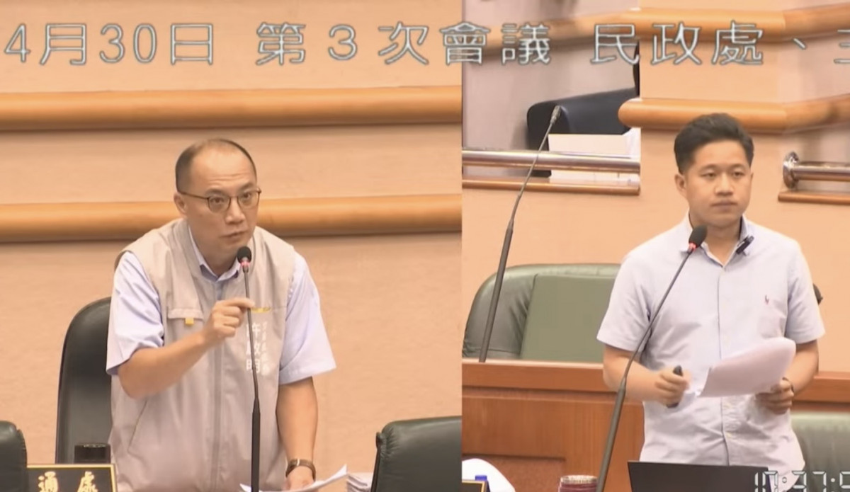嘉義市議員郭定緯建議市府交通處應儘速廣設「路口感應式燈源」/陳致愷翻攝