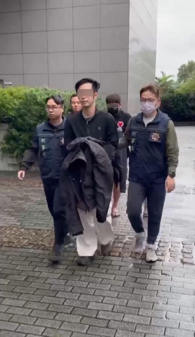 警方將犯嫌移送法辦，第一位為林姓主嫌(記者徐煜勝翻攝)