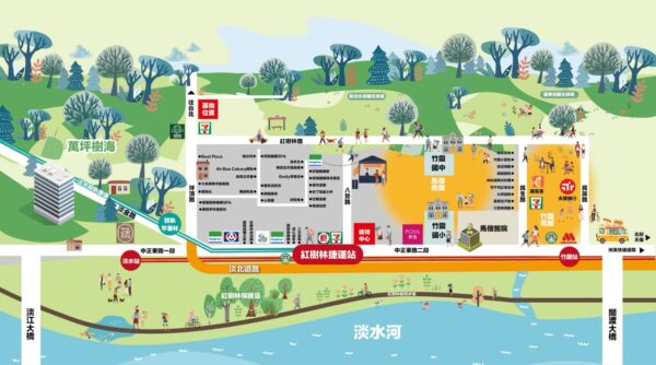 員邦徊坐落核心地段,擁便捷交通、自然景觀條件與成熟生活機能。(圖/員邦徊提供)