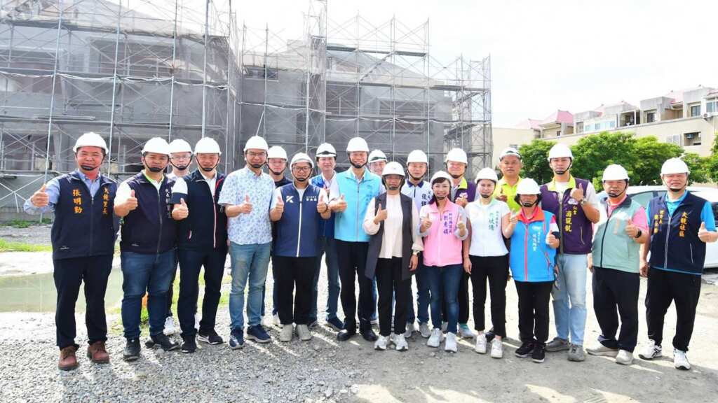 ▲彰化縣長王惠美今日前往視察「員林市立重劃區幼兒園」工程進度,關心幼兒未來教育環境。(彰化縣政府提供)