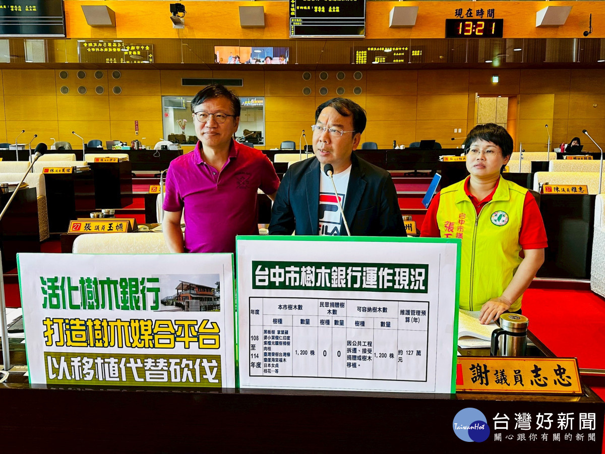 活化樹木銀行 打造樹木媒合平台 謝志忠建議以移植代替砍伐