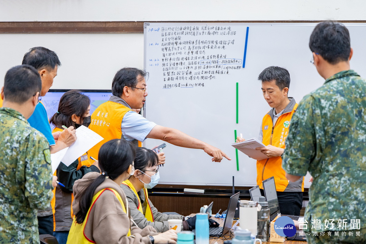 桃園市災害防救演習兵棋推演。
