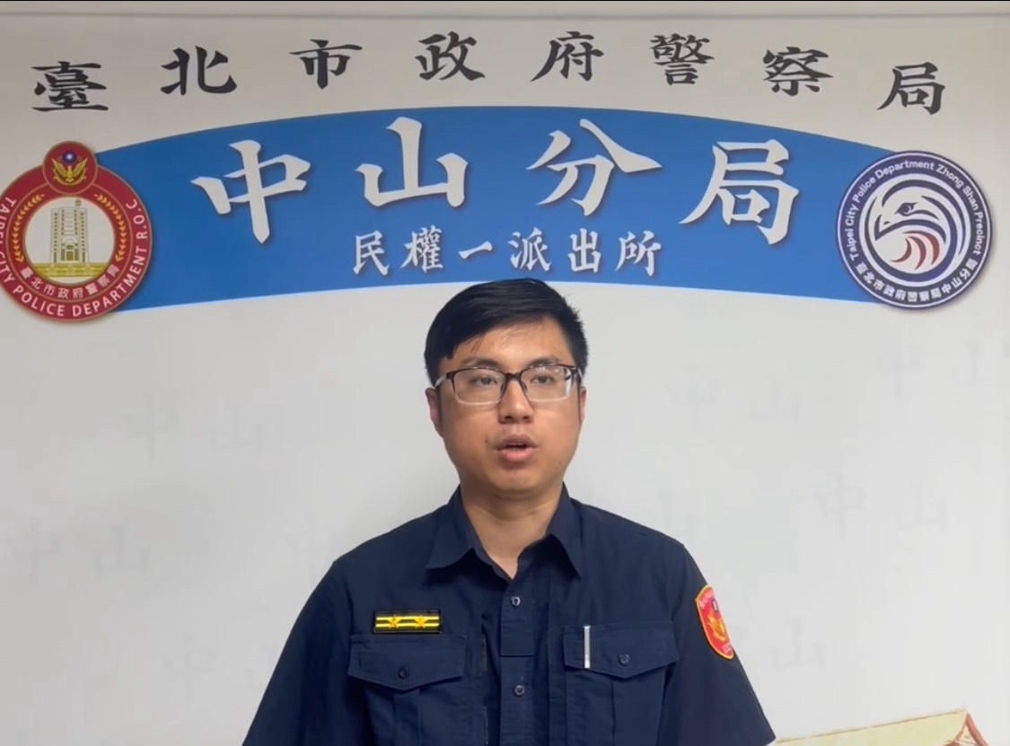 民權一派出所所長張孝安。(記者薛秀蓮翻攝)