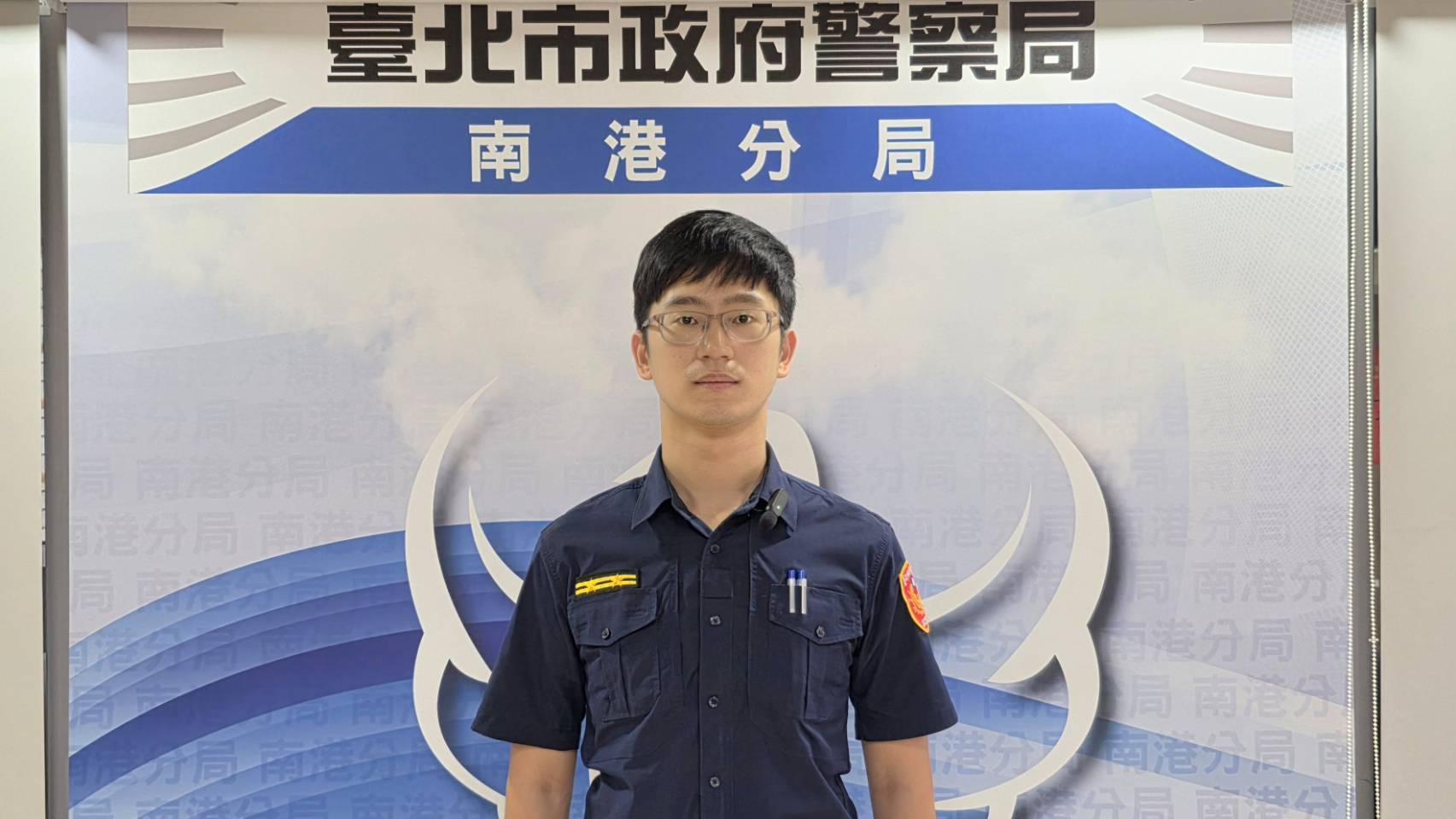 南港所所長蔡佾錩。(記者薛秀蓮翻攝)