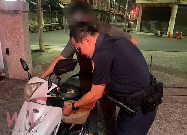褒忠暖警深夜伸援手　助漏油騎士平安返家
