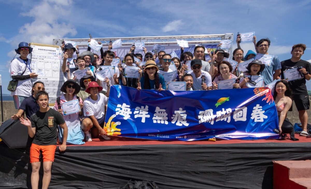 ▲圖說:「潛水淨海、友善珊瑚」淨海行動。( 記者李堂安攝)