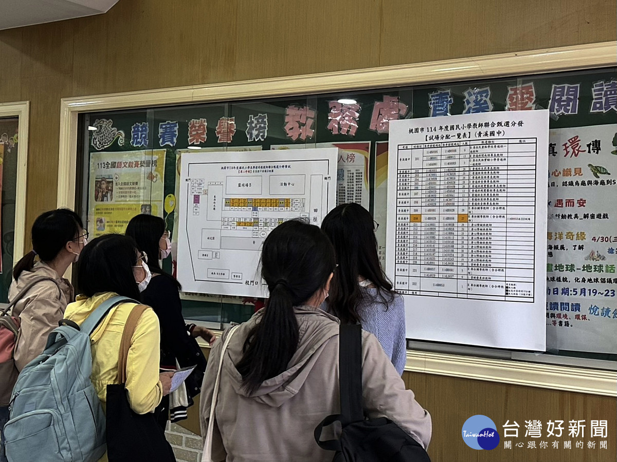 桃園市114年度國民小學教師聯合甄選 初試登場考生查詢考場座位