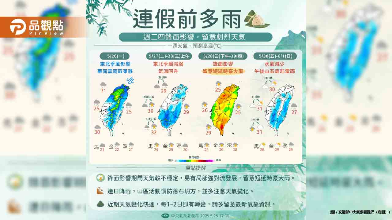 今年「最強梅雨鋒面」豪大雨連下3天 這裡雨最猛