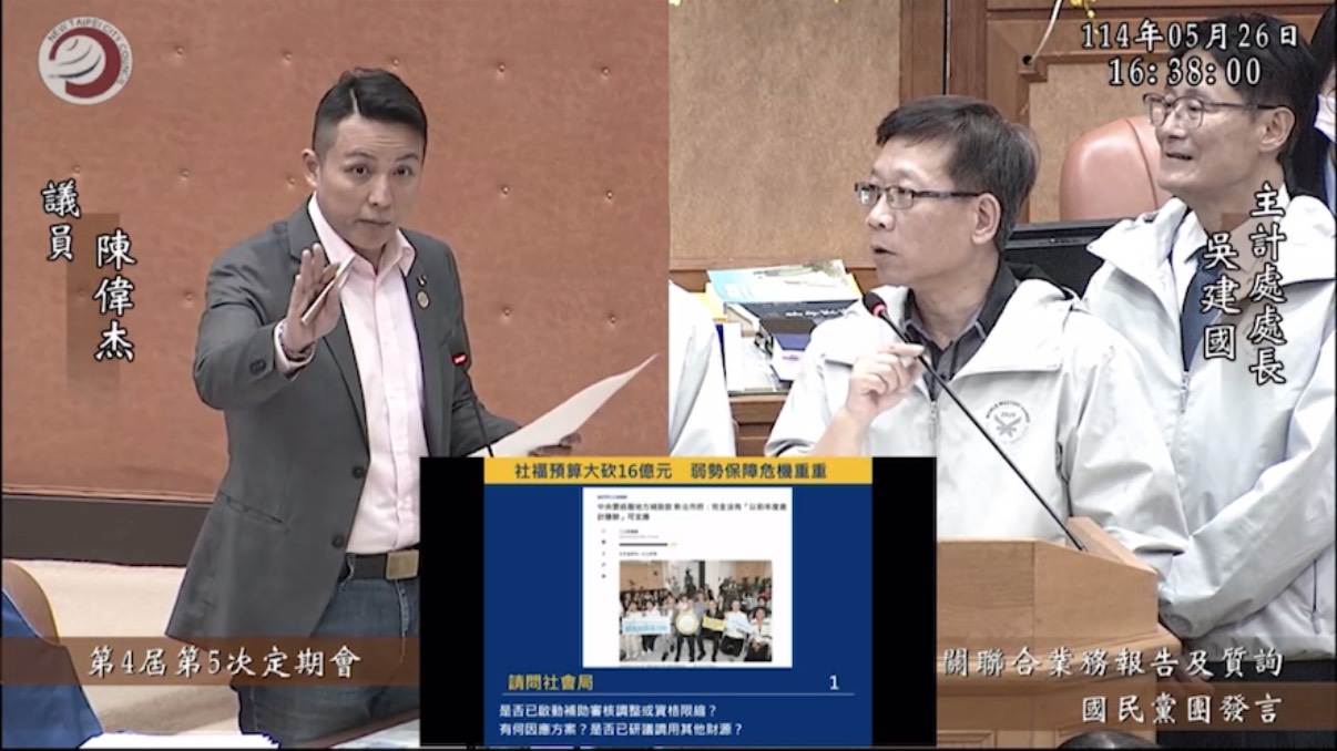 轟中央突襲刪補助款 陳偉杰:新北社福、教育、建設全面受阻 242 轟中央突襲刪補助款 陳偉杰:新北社福、教育、建設全面受阻 241