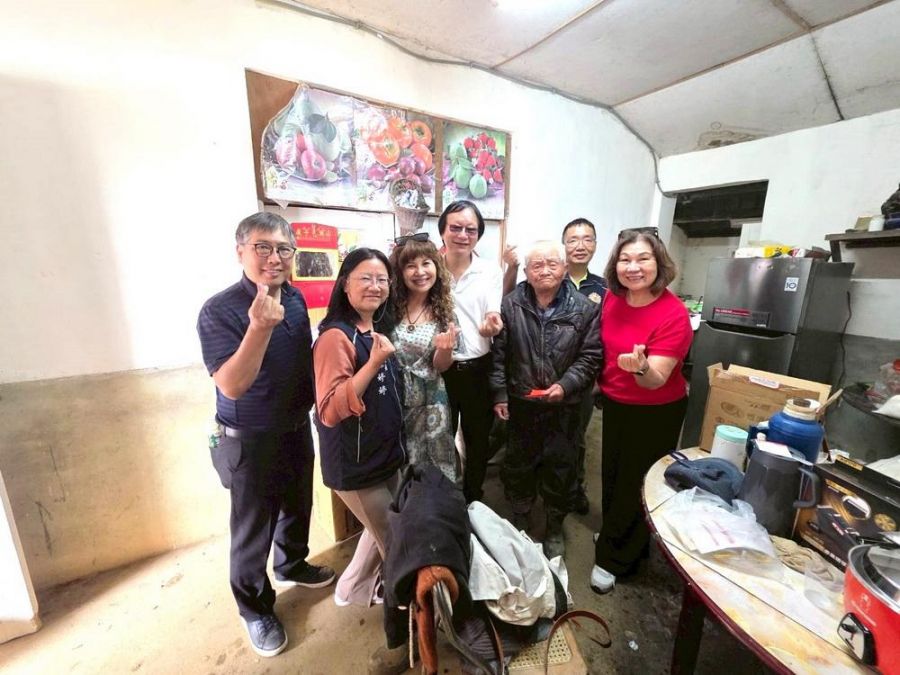 南投縣榮服處結合善心團體 送暖華崗地區榮民長輩