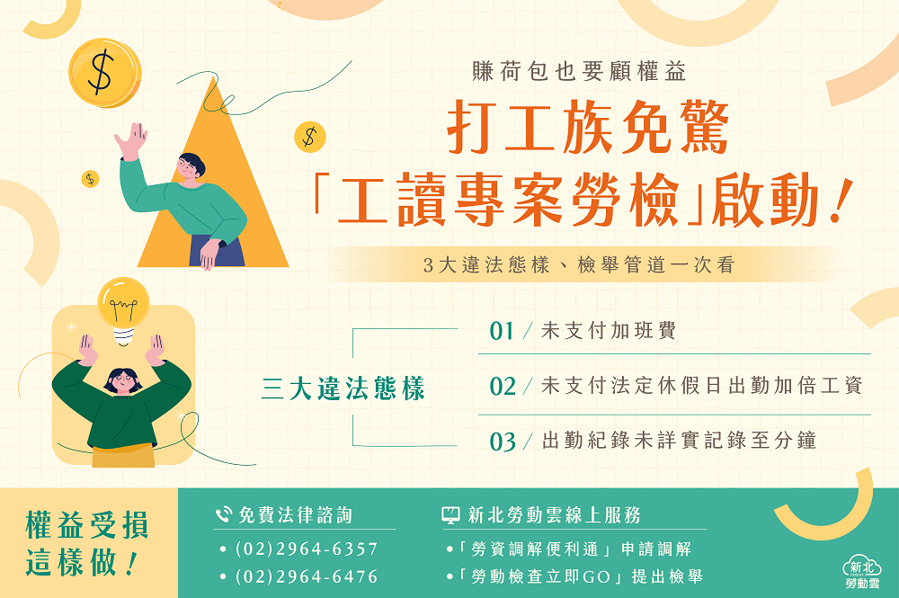 學生打工旺季來臨 新北勞檢處6月啟動工讀專案勞檢 - https://www.watchmedia01.com
