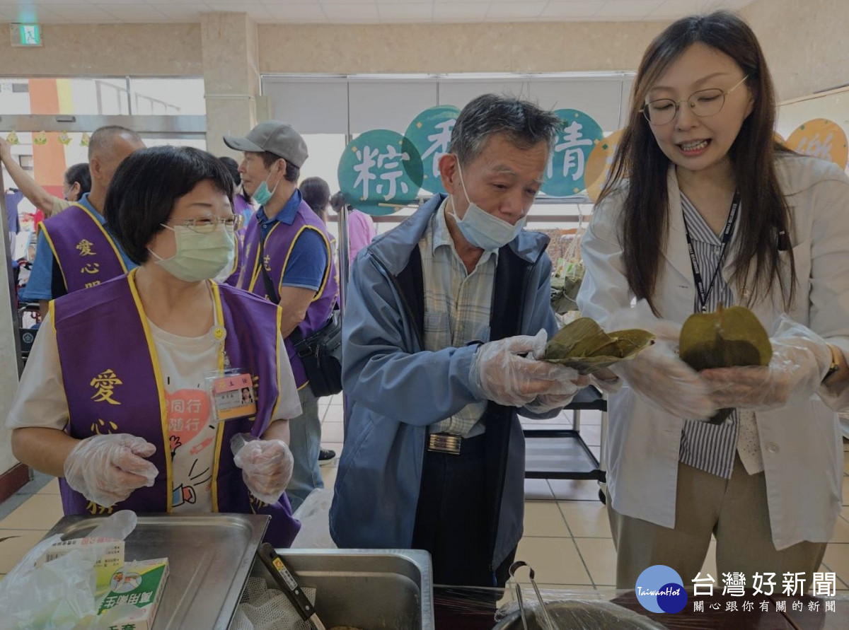 臺北榮民總醫院新竹分院護理之家共好端午粽子DIY。