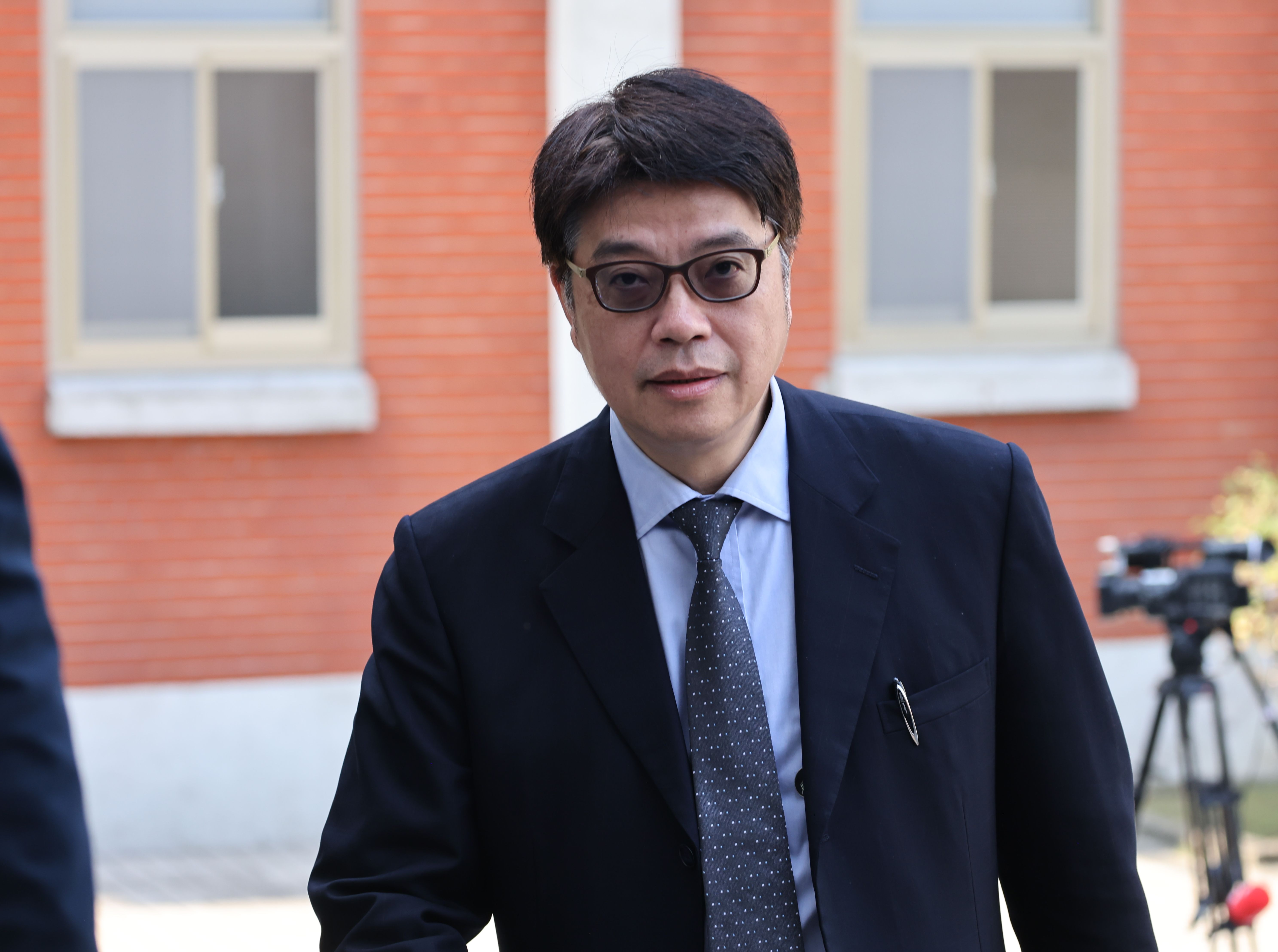 陸委會主委邱垂正29日表示,館長是一般國人,依照現行的法規赴陸並不需要政府許可,「我們也只能祝福他」。資料照片 /林啟弘攝