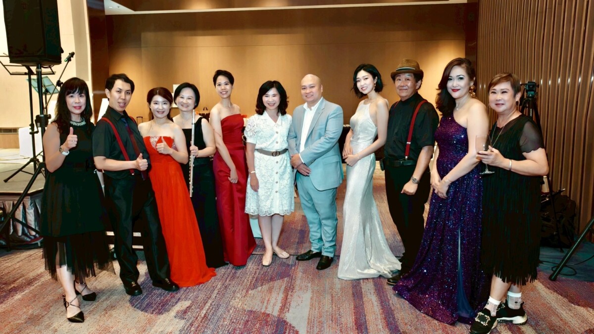 ▲南臺灣交響樂團在全球EMBA交流協會成立大會精湛演出。（圖/陳正修提供）