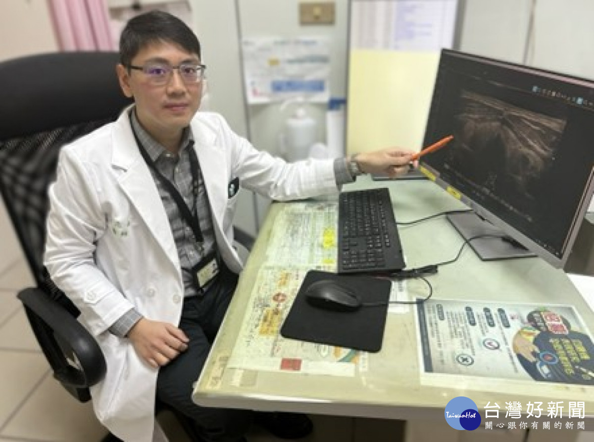 蔡元祐醫師說明，甲狀腺腫瘤射頻消融術相較傳統手術恢復期較短。