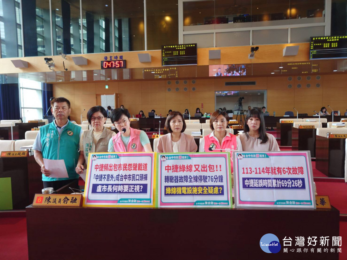 民進黨議員批評，市府所謂中捷「七線齊發」淪為口號政治，實際進度緩慢。