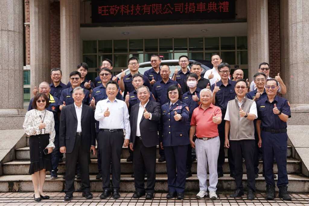 ▲旺矽科技股份有限公司捐贈警用巡邏車回饋社會。(新竹縣政府提供)