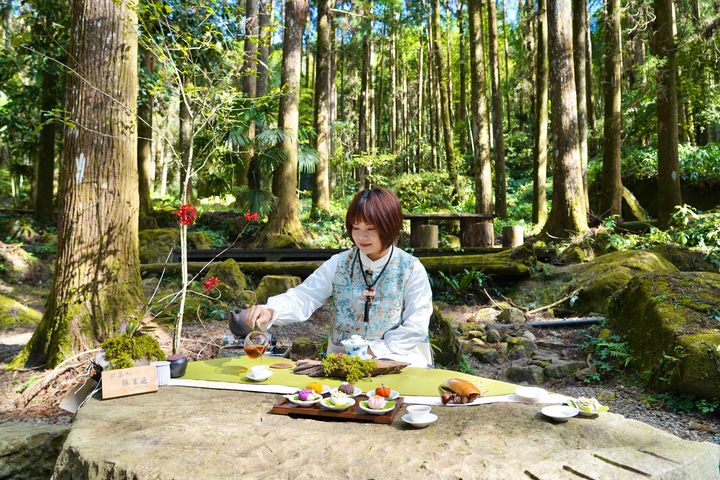 地衣森林茶席。 圖:嘉義縣政府新聞行銷處/提供