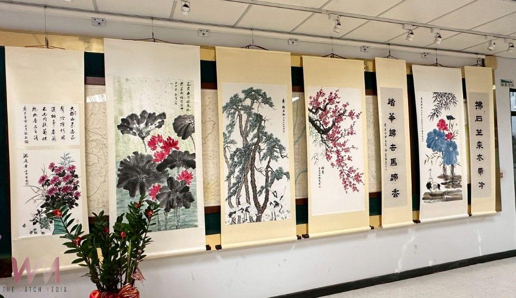 許富春師生水墨畫美學風采 台中市大里地政藝文走廊開展 - https://www.watchmedia01.com