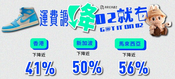 跨境購物的新紀元!AREA 02 國際運費下調加入海外佈局 全方位應對新的潮流勢力