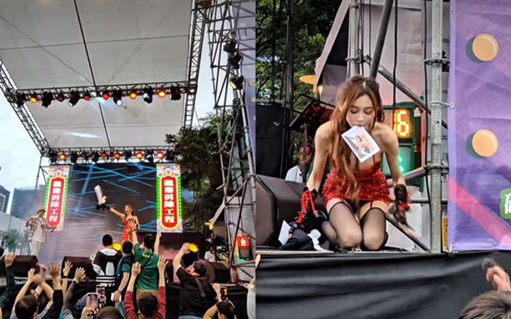 長瀨昆妮日前接下廟會活動,與現場觀眾們熱情互動。(圖/翻攝自長瀨昆妮臉書粉專)