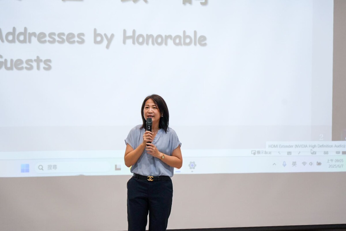 ▲新竹縣政府教育局長楊郡慈致詞。
