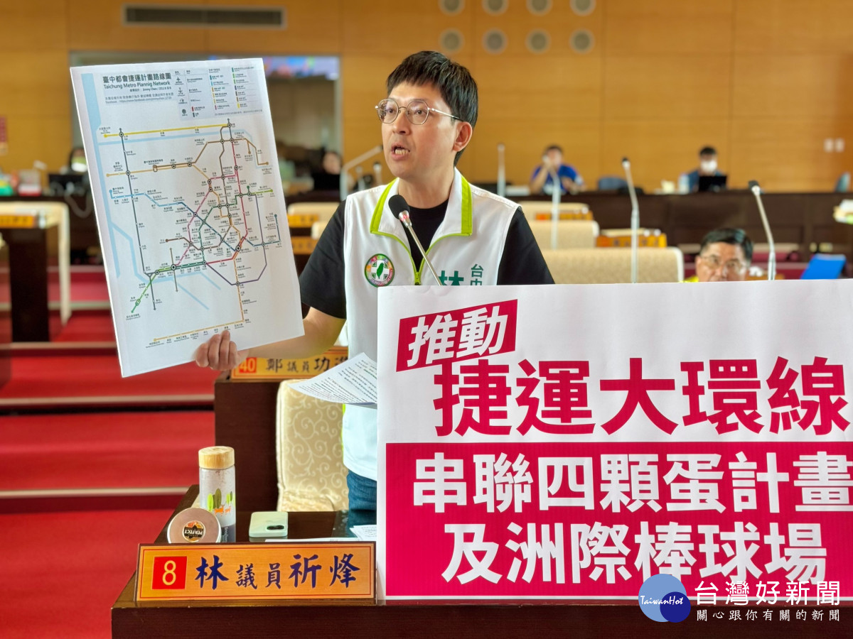 全面疏導台中超巨蛋周邊交通運輸瓶頸 林祈烽建議推動捷運大環線 