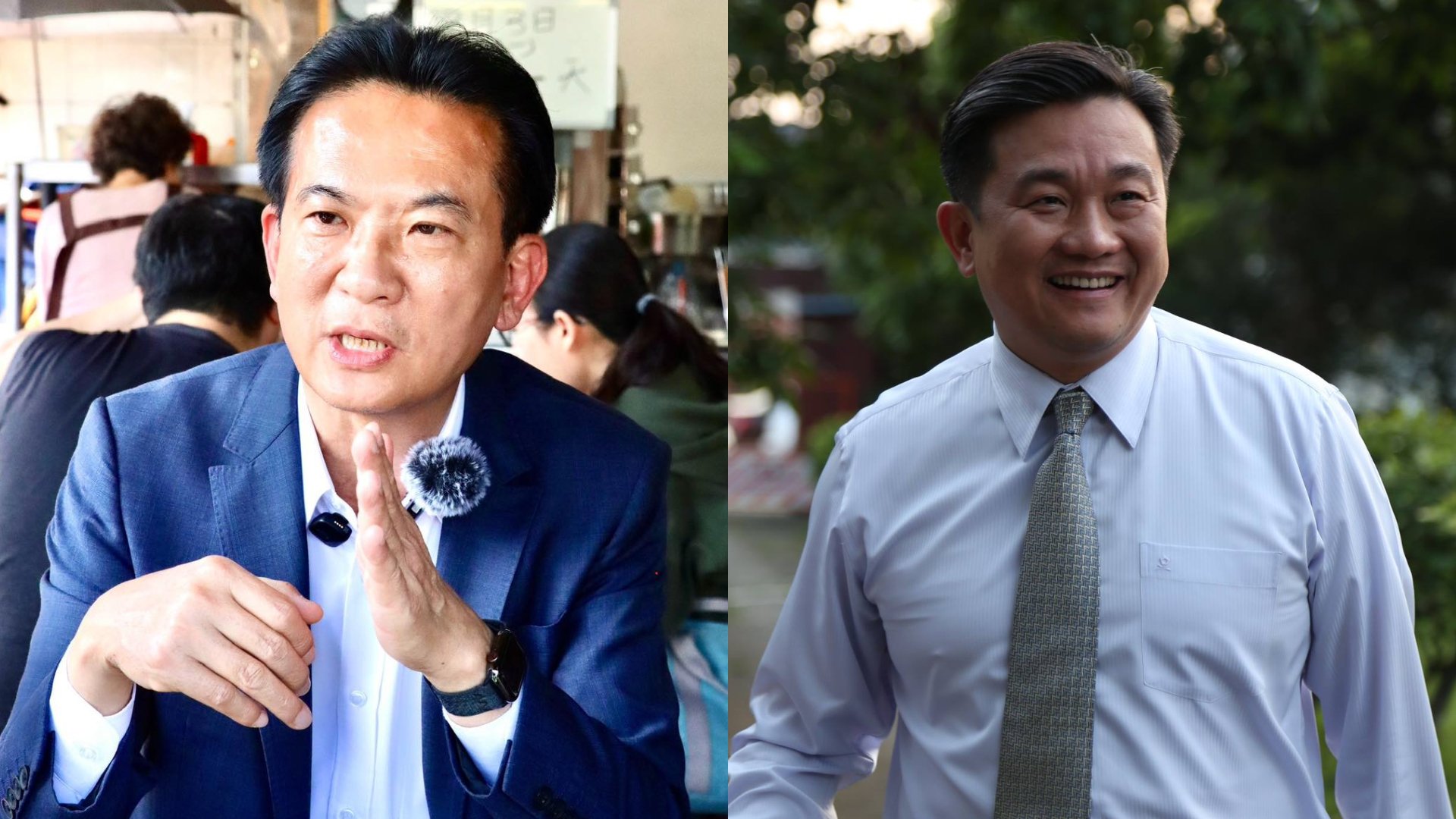 林俊憲（左）、王定宇（右）罷免案宣告失敗。翻攝兩人臉書