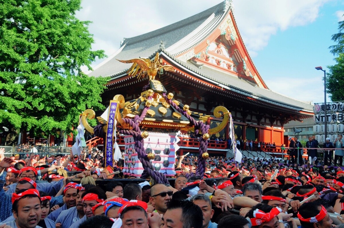 ▲江戶傳統代表的浅草三社祭,淺草神社與神轎交織成一幅動人的江戶畫卷。©浅草神社