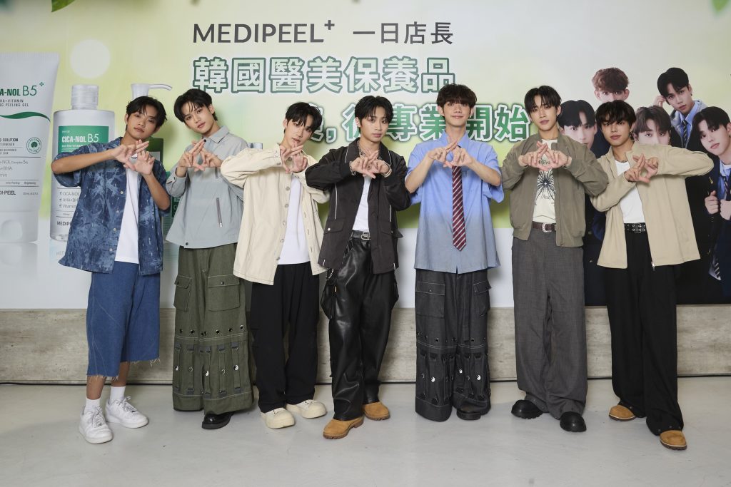 新生代冠軍男團F.F.O擔任韓國保養領導品MEDIPEEL 登台快閃活動一日店長