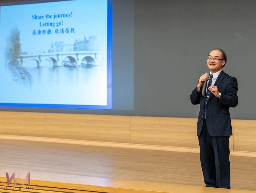 嘉義長庚醫院邀請台大金山分院蔡兆勳院長到院舉辦了一場以「生死兩相安」為主題的專題演講。(圖/嘉義長庚醫院提供)