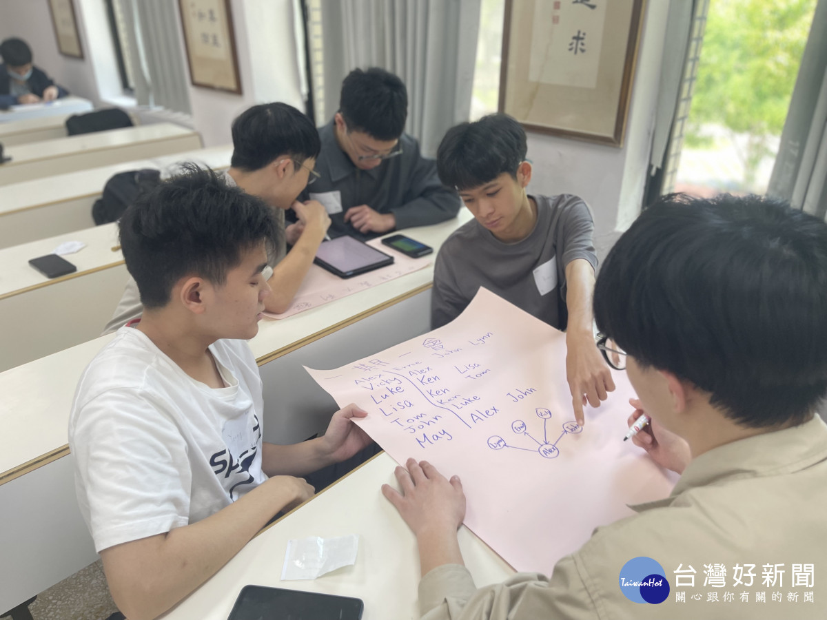 中原大學智慧運算與量子資訊學院「社群網絡分析」課程,學生分組討論情形。