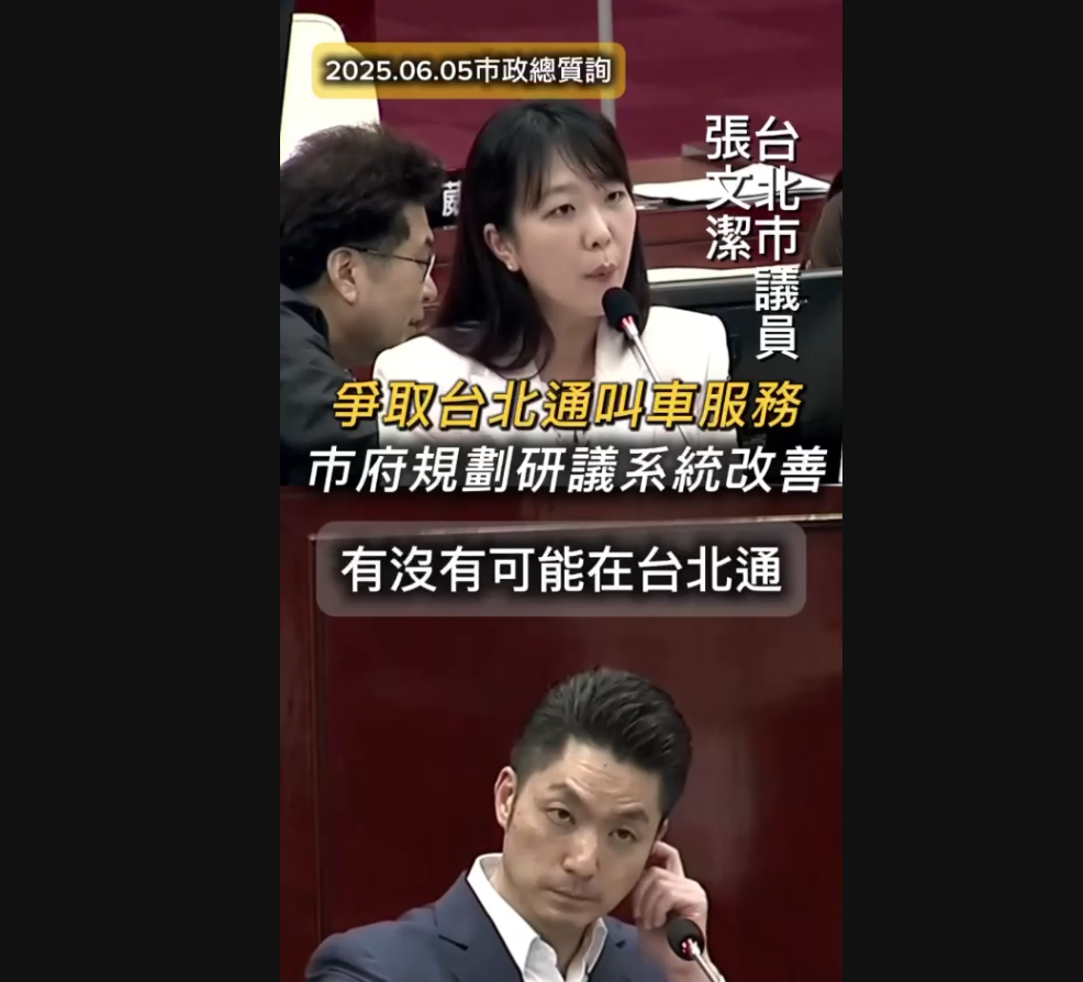 張文潔關注民生交通痛點,籲市府改善公車路線及敬老服務。(翻攝畫面)