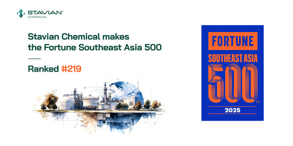 Stavian Chemical入選《財富》2025年東南亞500強榜單