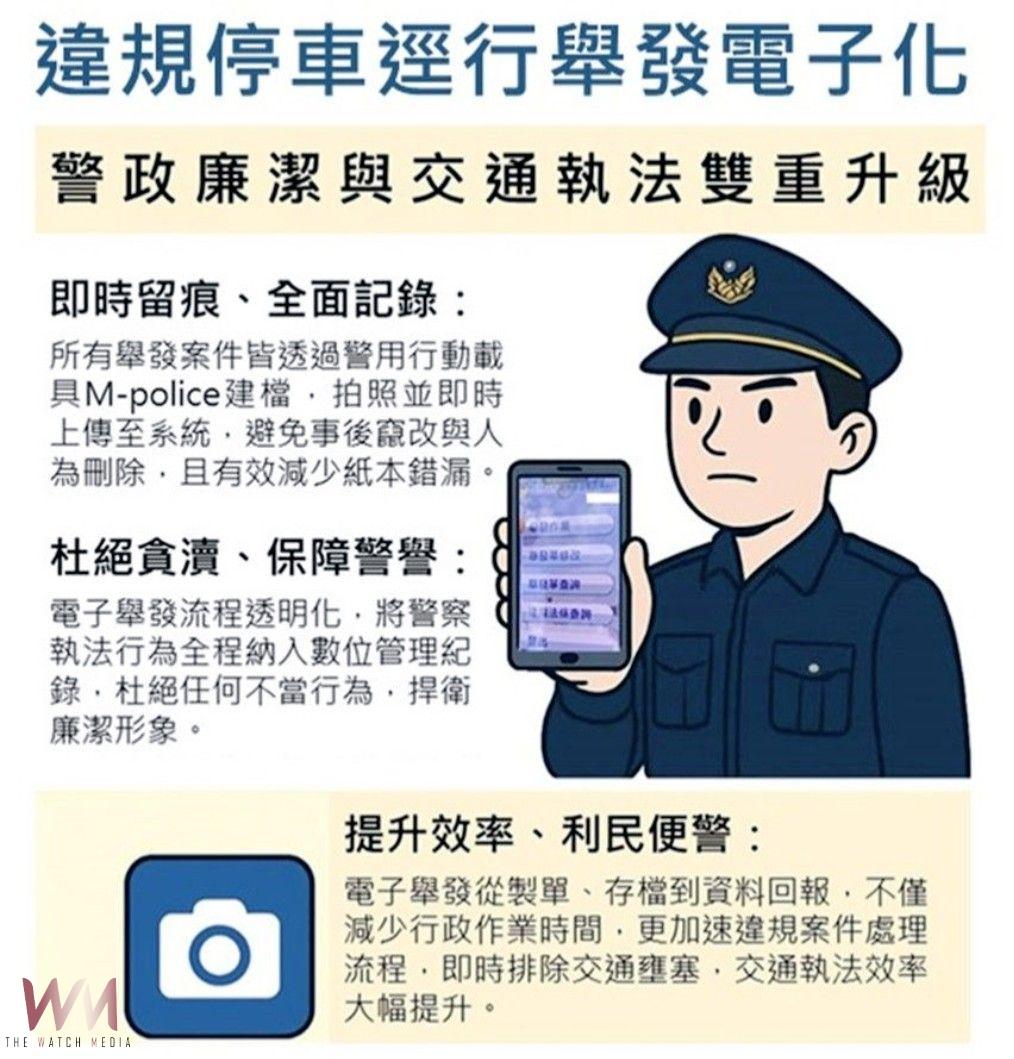 中市警局推動「違規停車逕行舉發電子化」　警政廉潔與交通執法雙重升級