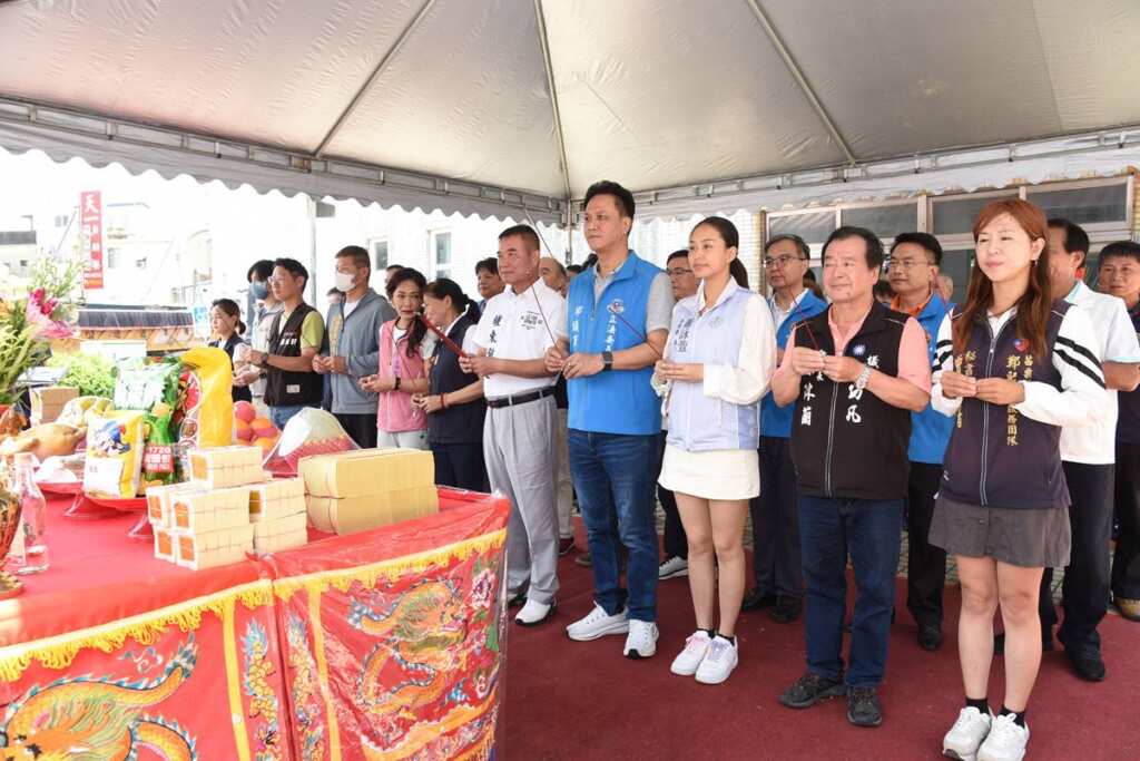 ▲頭份市立游泳池整建轉型工程祈福開工。