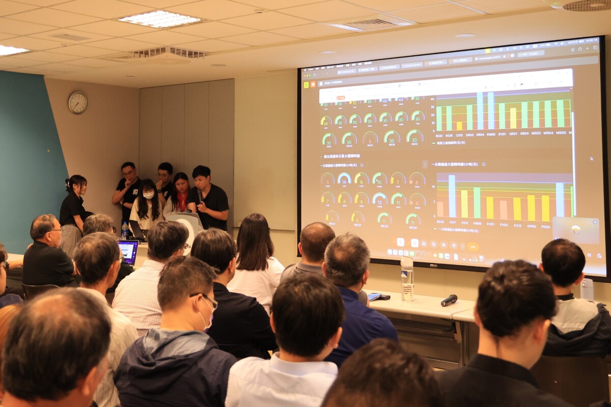 ▲「智慧戰情室組」展示整合LLM 、 MCP 、化儀表板,促進跨部門協作與智慧決策(中原大學提供)