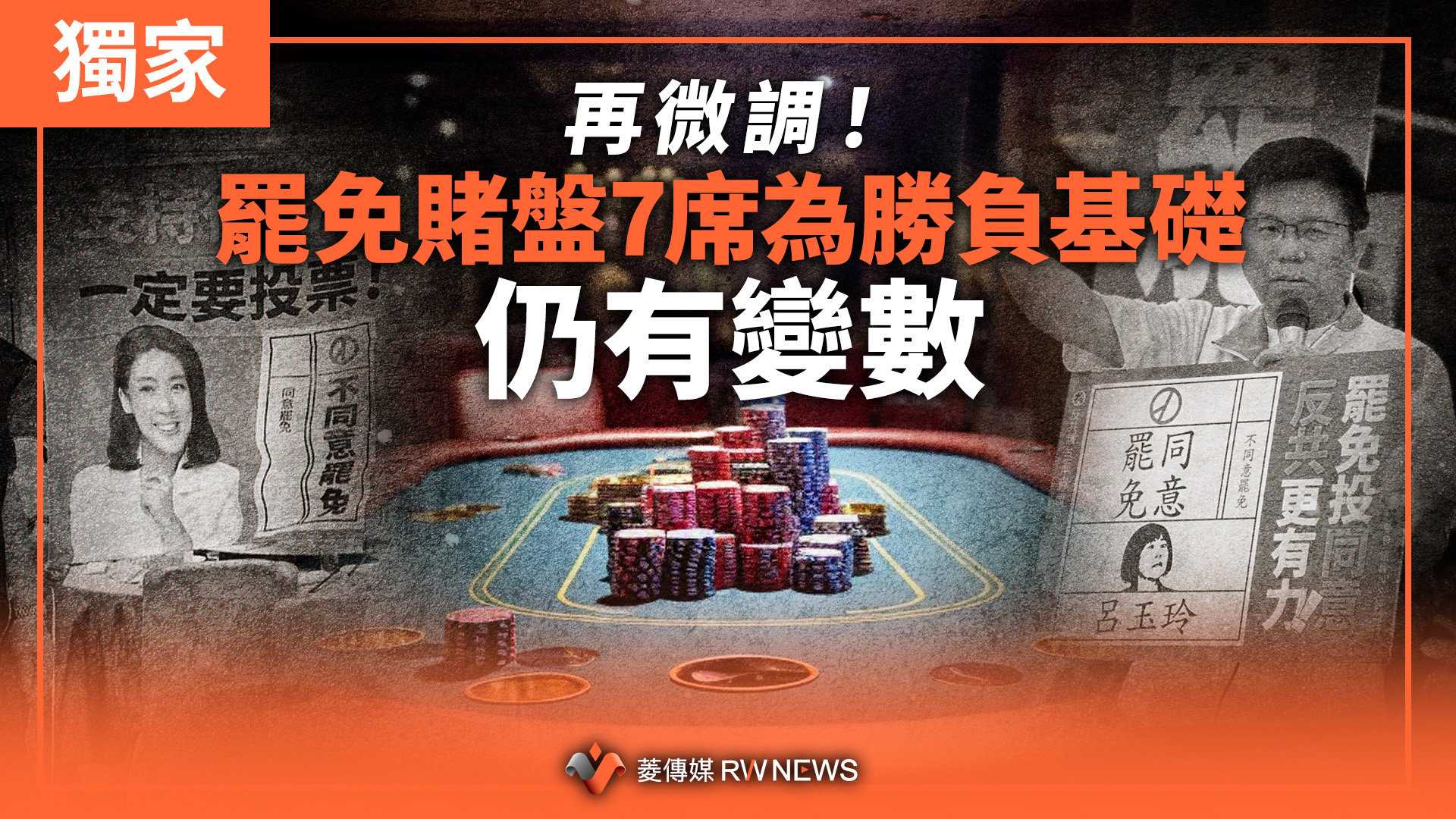 獨家／再微調！罷免賭盤7席為勝負基礎　仍有變數