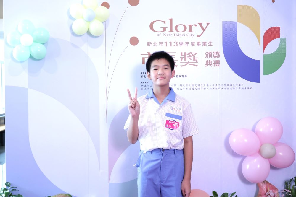 《圖說》文德國小高楚恩以優異的數理能力和助人為樂的謙遜品格，展現精神風範。〈教育局提供〉