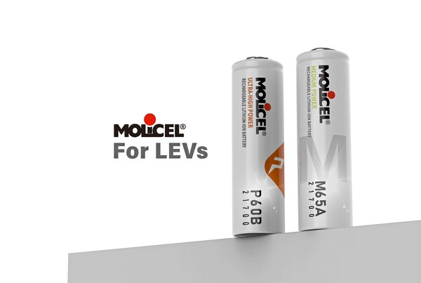 Molicel推出INR-21700-M65A和INR-21700-P60B電池 該公司藉此為電動自行車和輕型電動車領域開創市場領先的動力解決方案