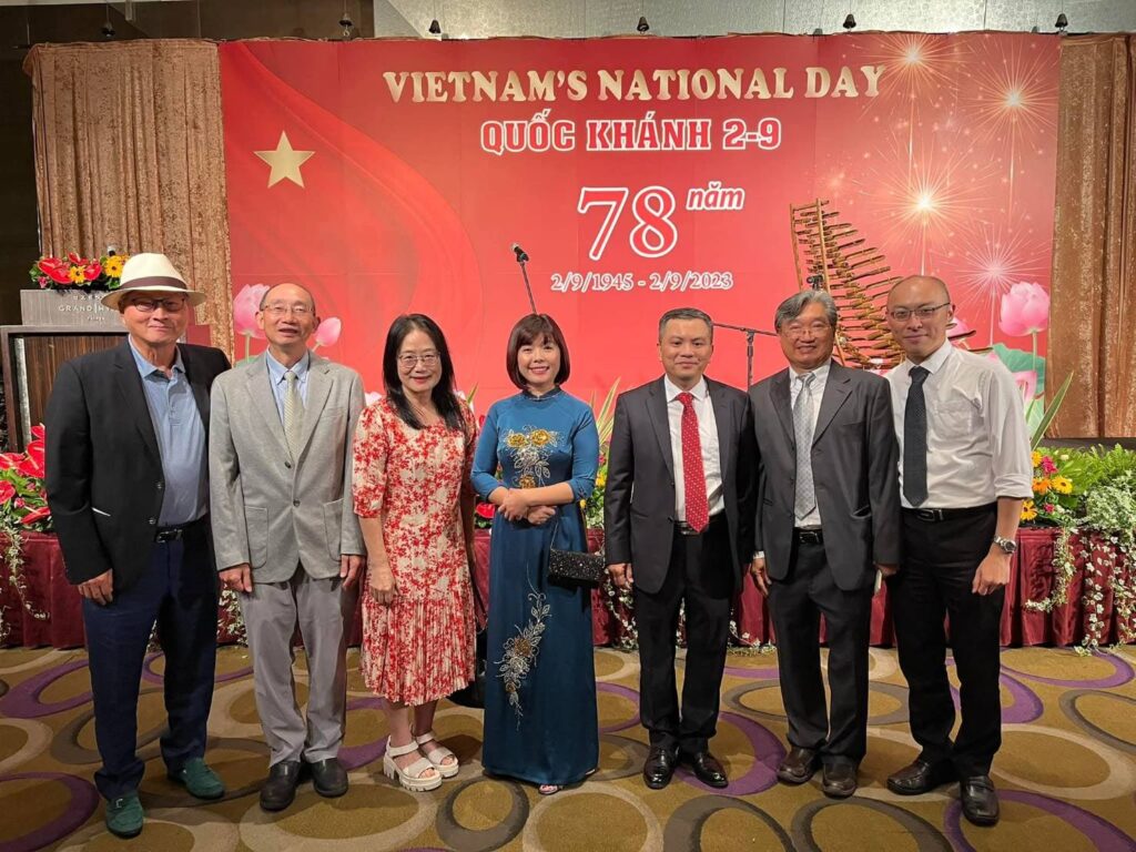 2023年俞伯璋律師受越南經濟辦事處武進勇大使邀約參與越南社會主義共和國第78年國慶酒會。(圖/記者薛秀蓮翻攝)