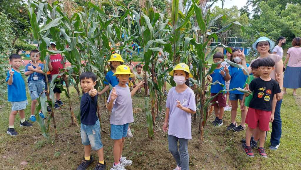 ▲福德國小校內特別規劃了一處「三好品格璞學農園」,為全校106位小朋友提供了一片真實體驗的學習天地。(記者林明佑翻攝)