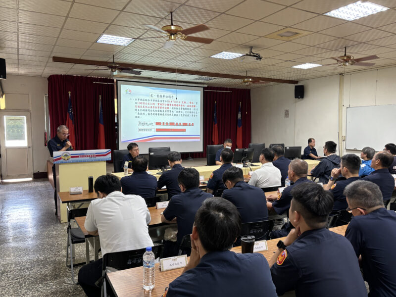 圖文:霧峰分局召開2025城鎮韌性(防空)演習協調會強化民眾防空警覺 。