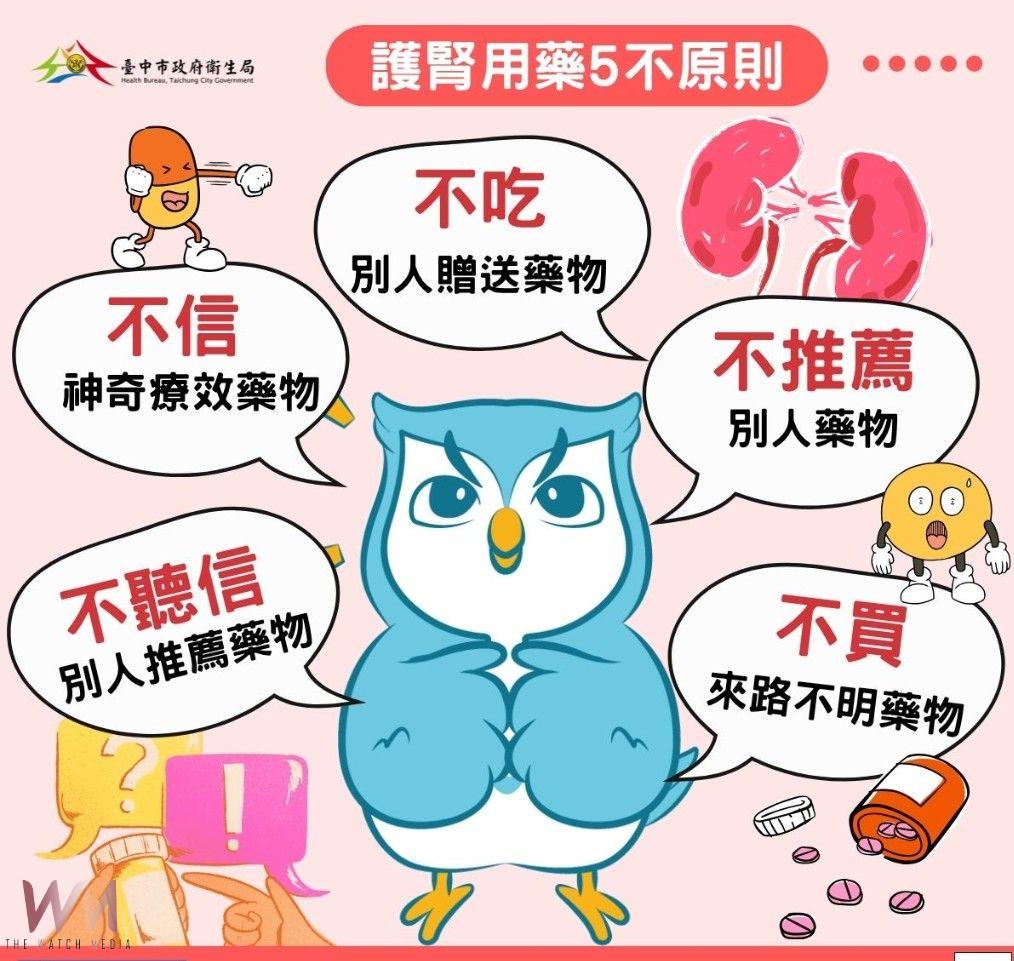 定期檢查腎功能不輕忽 中市衛生局籲:善用成人健檢、正確用藥守護腎健康 - https://www.watchmedia01.com