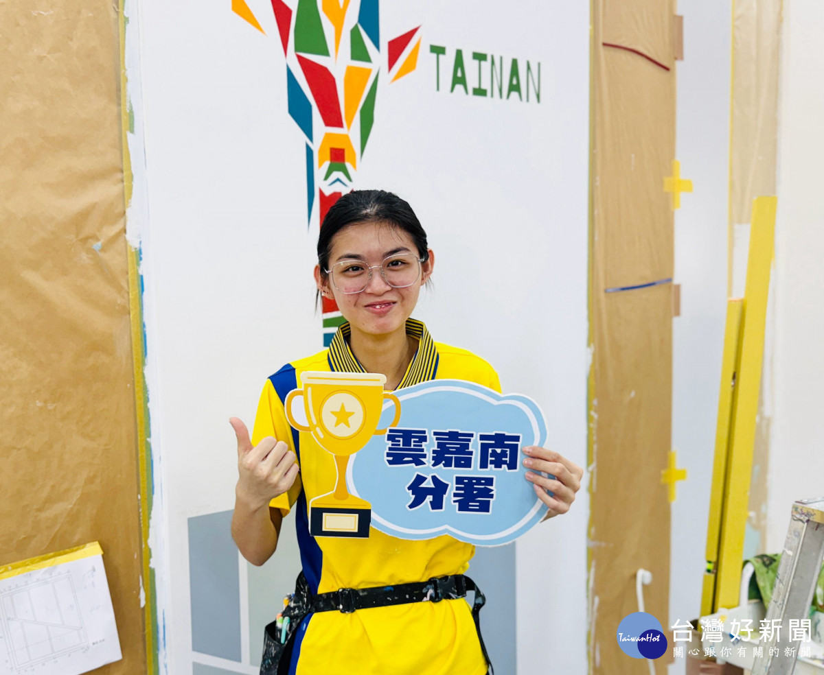 南分署「漆作裝潢」選手李佳薰3度挑戰全國賽,目標堅定、鎖定金牌。