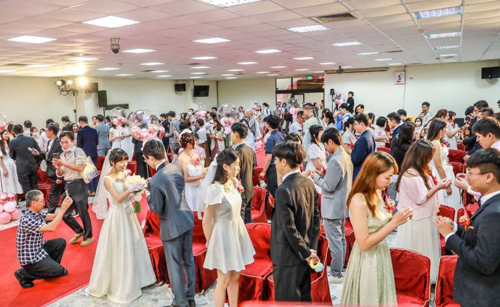 ▲縣民集團結婚限額36對新人。