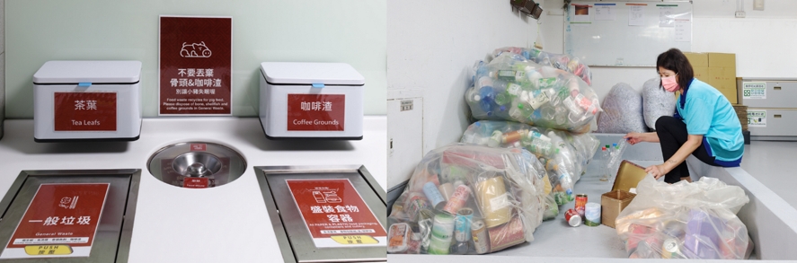 永續從日常做起,宏國大樓攜手租戶落實垃圾分類,加強廢棄物管理,提升資源回收比例。圖/宏國建設五感十築提供
